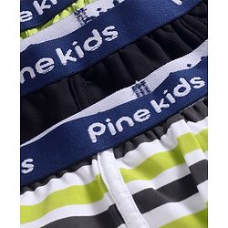 Pine Kids Cotton Knit Trunks With Stripes Pack Of 3 - Color May Vary