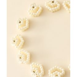 Pine Kids Heart Shaped Hair Clips Pack of 12 - Off White