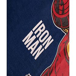 Pine Kids Marvel Single Jersey Knit Half Sleeves Iron Man Graphic T-Shirt - Blue