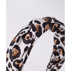 Pine Kids Free Size Hair Bands With Cheetah Print - Black