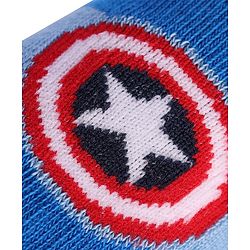 Pine Kids Marvel Ankle Length Anti-Bacterial Socks With Avengers Graphics Pack Of 3 - Blue Black & White