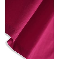 Pine Kids Poplin Woven Cold Shoulder Sleeves Solid Color Front Open Dress with Frill Detailing - Dark Pink