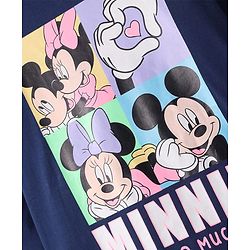 Pine Kids Disney Single Jersey Knit Full Sleeves Night Suit with Minnie & Friends Graphics - Navy Blue