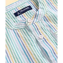Pine Kids Cotton Woven Full Sleeves Shirt With Stripes - Multicolour
