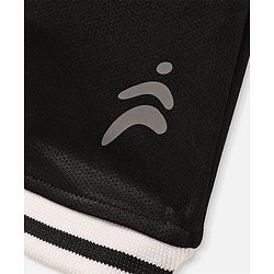 Pine Active Knee Length Solid Shorts - Black