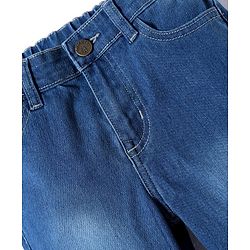 Pine Kids Denim Woven Full Length Washed Jeans - Blue