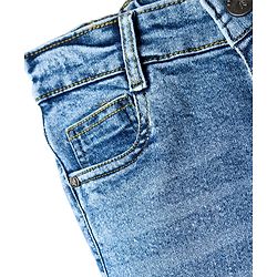 Pine Kids Denim Woven Full Length Washed Jeans-Blue