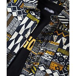 Pine Kids Viscose Woven Half Sleeves Printed Shirt With T-Shirt - Multicolour