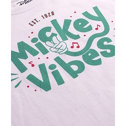 Pine Kids Disney Single Jersey Knit Half Sleeves Front & Back Mickey Mouse Graphics Shirt With T-Shirt - Green