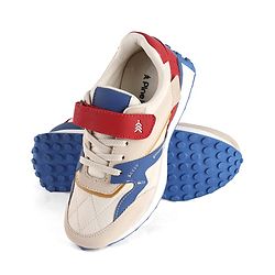 Pine Kids Velcro Closure Sneaker - Blue & Red