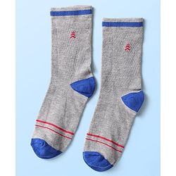 Pine Kids Knit Ankle Length Silvadur Antimicrobial Socks with Color Block Design Pack of 5 - Color May Vary