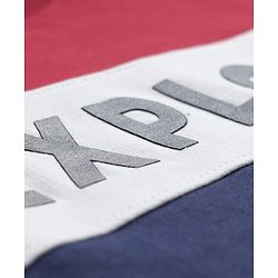Pine Kids Cotton Knit Full Sleeves Cut & Sew Sweatshirt with Text Print - Red & Navy Blue