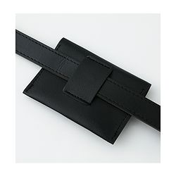 Pine Kids Solid Belt with attach Wallet - Black