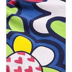 Pine Kids Cotton Lycra Knit Full Length Leggings With Love Print - Multicolor