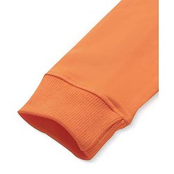 Pine Kids Cotton Knit Full Sleeves Hoodie with Tiger Print - Orange