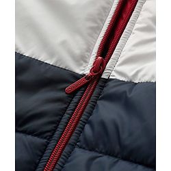 Pine Kids Woven Full Sleeves Hooded Padded Jacket With Color Block Design - Multicolor