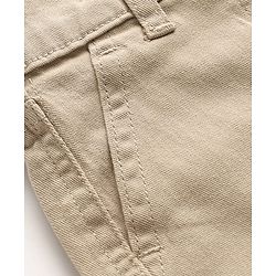 Pine Kids Cotton Elastane Woven Full Length Solid Coloured Trouser With Cargo Pockets - Khaki