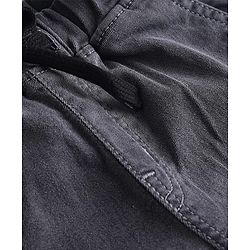 Pine Kids Woven Full Length Washed Denim Jeans With Cargo Pocket - Black