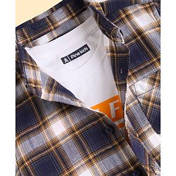Pine Kids Cotton Knit Full Sleeves Checkered Shirt with Shirts - Multicolor