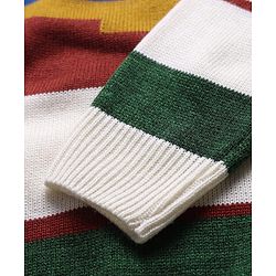 Pine Kids Knit Full Sleeves Pullover Sweater With Colour Block Design - Multi Colour