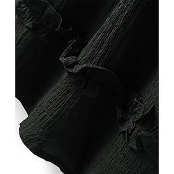 Pine Kids Woven Half Sleeves Frock & Belt With Frills - Black