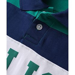 Pine Kids Cotton Knit Full Sleeves Cut & Sew Sweatshirt with Text Graphic - Green