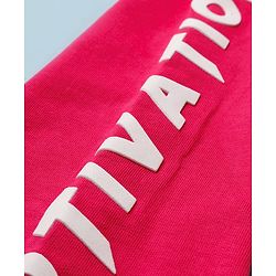 Pine Kids Cotton Knit Full Sleeves Cut & Sew Hooded Sweatshirt with Text Graphic - Multicolor