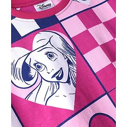Pine Kids Disney Terry Knit Full Sleeves Sweatshirt With Disney Princess Print - Dark Pink (Design May Vary)
