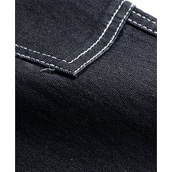 Pine Kids Denim Woven Full Length Washed Jeans - Black