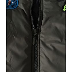 Pine Kids Woven Full Sleeves Bomber Jacket with Patch Detailing - Olive Green