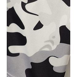 Pine Active Knit Half Sleeves T-Shirt with Camouflage Print - Grey & Black