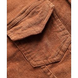 Pine Kids Cotton Woven Full Sleeves Solid Coloured Jacket - Khaki