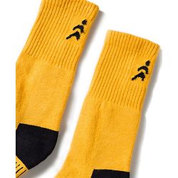 Pine Active Cotton Lycra Knit Terry Breathable Knee Length Football Socks - Yellow
