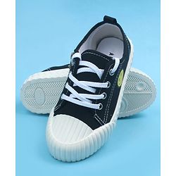 Pine Kids Casual Shoes With Smiley Design - Black