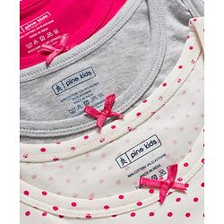 Pine Kids Knit Sleeveless Vests With Polka Dots Print Pack Of 3 (Colour May Vary)