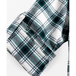 Pine Kids Cotton Woven Full Sleeves Brushed Hooded Shirt With Checks - Green
