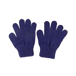 Pine Kids Knit Woollen Cap Cloves & Muffler Set Navy Blue - Diameter 18 cm