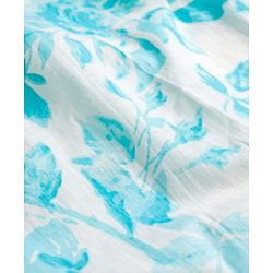 Pine Kids Cotton Woven Three Fourth Sleeves Kurta Churidar & Dupatta Set With Floral Print - Light Blue