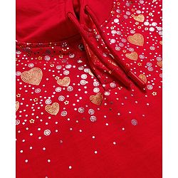 Pine Kids Cotton Knit Full Sleeves Hooded Sweatshirt With Embellishment - Red