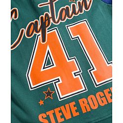 Pine Kids Marvel Terry Knit Full Sleeves Hooded Sweatshirt with Front and Back Avengers Graphics and Badge Detailing - Green
