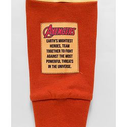 Pine Kids Marvel Fleece Knit Full Sleeves Hooded Sweatjacket With Avengers Graphics - Rust Orange
