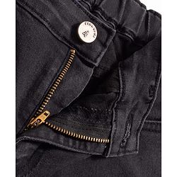 Pine Kids Denim Woven Full Length Washed Jeans - Black