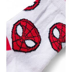 Pine Kids Marvel Knit Ankle Length Antibacterial Socks with Spider-Man Graphic Pack of 3 - Red Black & White