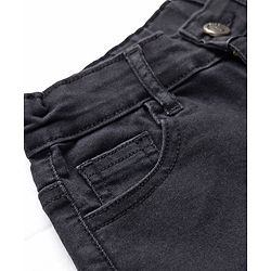 Pine Kids Denim Woven Full Length Washed Jeans - Black