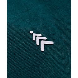 Pine Kids Cotton Knit Half Sleeves T-Shirt With Brand Logo Print - Navy Blue