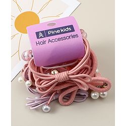 Pine Kids Hair Rubber Bands Pack of 11 - Multicolor