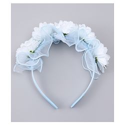 Pine Kids Hair Bands With Floral Applique - Blue