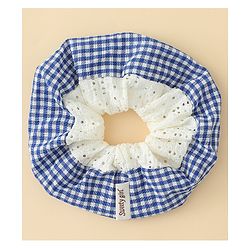 Pine Kids Rubber Bands & Scrunchies Sets With Bow Applique - Blue & Red