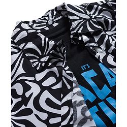 Pine Kids Woven Half Sleeves Printed Shirt With Inner Tee - Multicolor