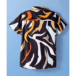 Pine Kids Woven Half Sleeves Printed Shirt With Printed Inner Tee - Multicolor